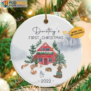 Personalized Family Ornaments, Custom Baby Name Baby’s First Christmas