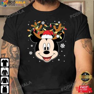 Reindeer Mickey Mouse Christmas Light Mickey Christmas TShirt