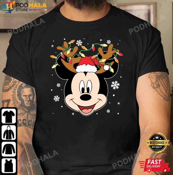 Reindeer Mickey Mouse Christmas Light, Mickey Christmas Shirt