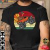 Retro Sunset Monster Truck Turkey Thanksgiving Gifts T-Shirt
