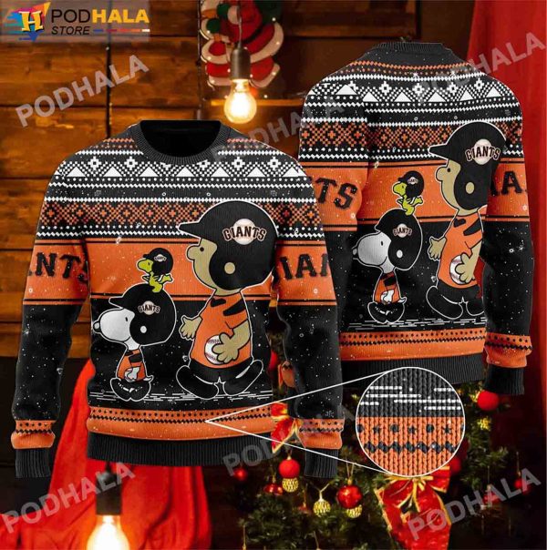 San Francisco Giants MLB Fan, Snoopy Lover Ugly Christmas Sweater