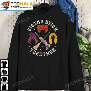 Sistas Stick Together TShirt Hocus Pocus Costumes Halloween Gifts