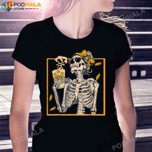 Skeleton Pumpkin Spice Latte Syrup Creamer Halloween T-Shirt, Halloween Gifts