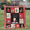 Snoopy Christmas Blanket, Cute Snoopy Pattern Snowflake Blanket