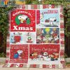 Snoopy Christmas Blanket, Funny Peanuts Santa Snoopy Blanket