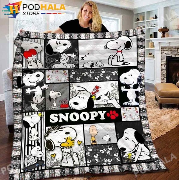 Snoopy Christmas Blanket, Peanuts Snoopy Super Soft Cozy Warm Blanket