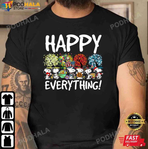 Snoopy Christmas Shirt, Happy Everything Holidays, Funny Christmas Gifts