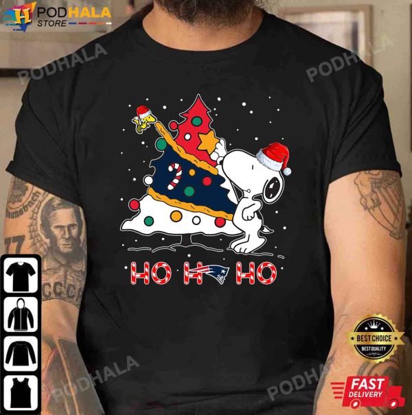 Snoopy Christmas Shirt, New England Patriots NFL Christmas Tree