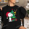 Snoopy Christmas Shirt, Snoopy Woodstock Antlers Santa Claus Xmas Tree T-Shirt