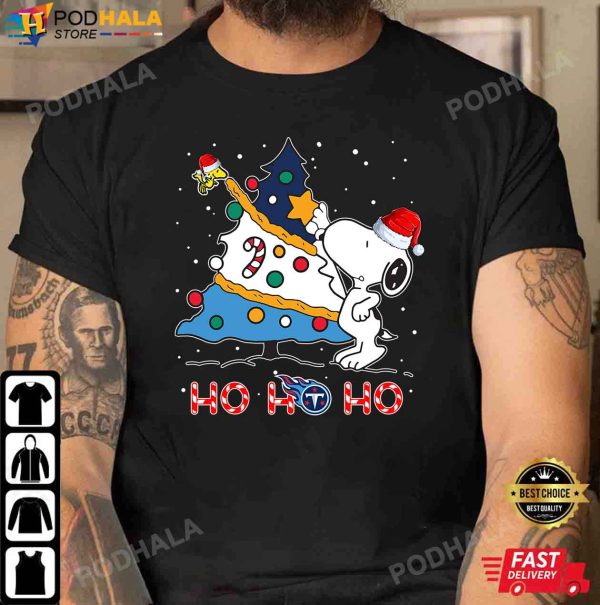 Snoopy Christmas Shirt, Tennessee Titans NFL Christmas Tree