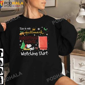 Snoopy Christmas Shirt This Is My Hallmark Christmas Movie Watching Tee