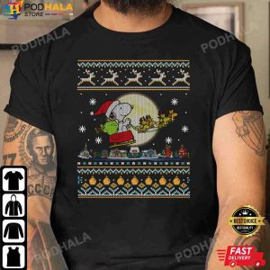 Dallas Cowboys Santa Snoopy Brings Christmas To Town T-Shirt - T