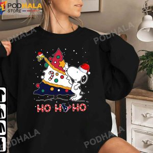 Snoopy Christmas Sweatshirt Houston Texans NFL Christmas Tree