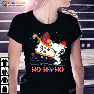 Snoopy Christmas TShirt Houston Texans NFL Christmas Tree