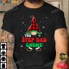 Step Dad Christmas Gifts, Step Dad Gnome Buffalo Plaid T-Shirt