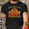 Thankful Grateful Blessed Happy Thanksgiving Funny Turkey T-Shirt
