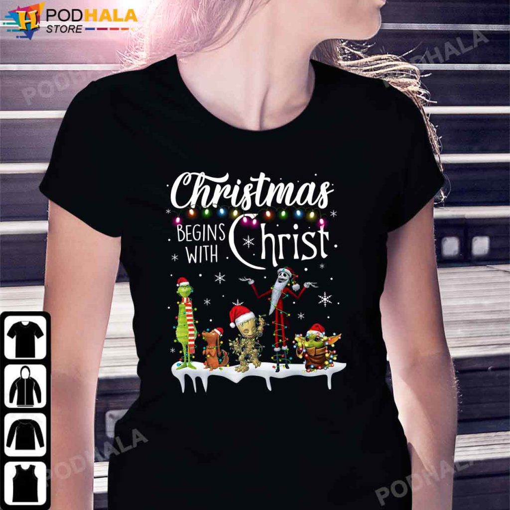 The Grinch Christmas Begins With Christ Friends, Grinch Christmas Shirt