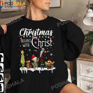 The Grinch Christmas Begins With Christ Friends Grinch Christmas T Shirt