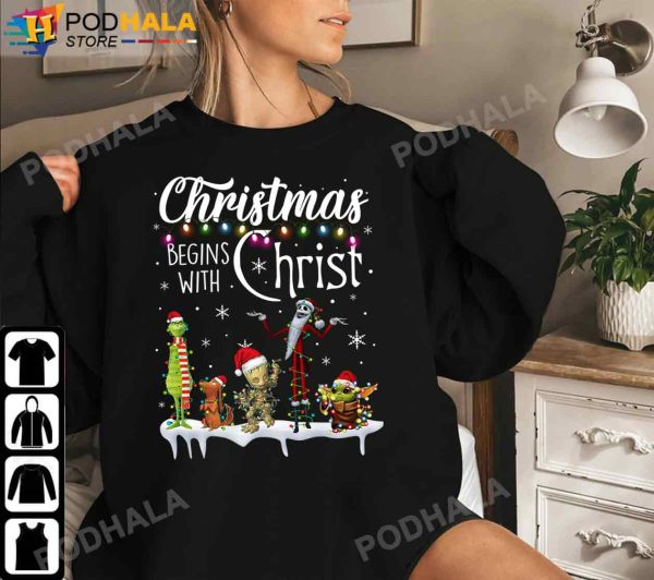 The Grinch Christmas Begins With Christ Friends, Grinch Christmas Shirt