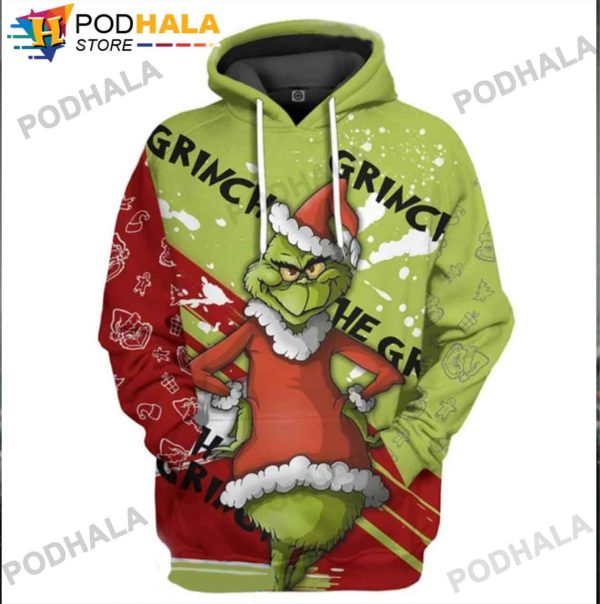 The Grinch Christmas Face Grinch 3D Hoodie Grinch Gifts