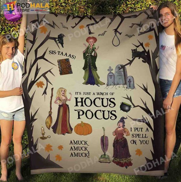 The Sanderson Sisters Hocus Pocus Blanket Halloween Gifts