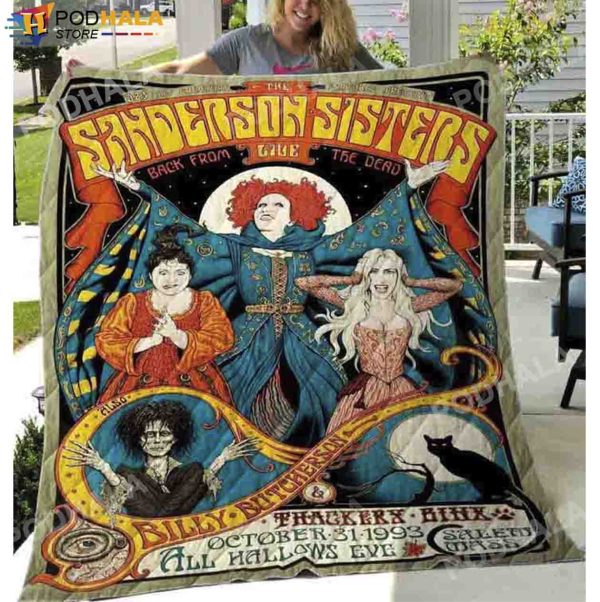 The Sanderson Sisters Hocus Pocus Blanket Halloween Gifts, Hocus Pocus Costumes
