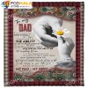 To My Dad You Will Always My Hero Gift For Dad Fleece Christmas Blanket
