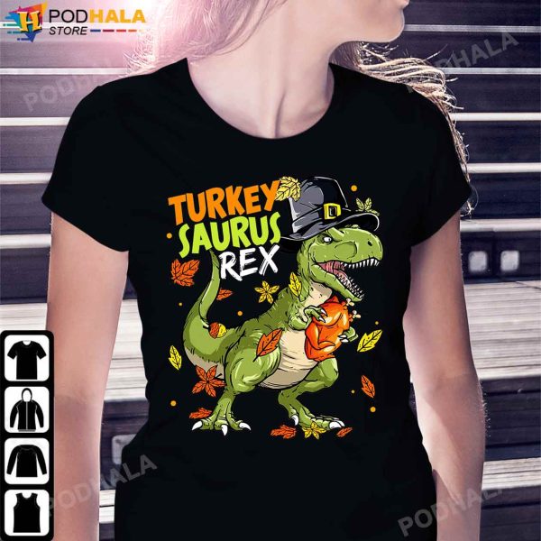 Turkey Saurus Dinosaur T Rex Turkey Thanksgiving Gifts T-Shirt