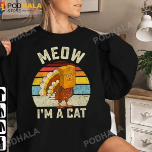 Turkey Thanksgiving Funny Fake Cat Thanksgiving Gifts