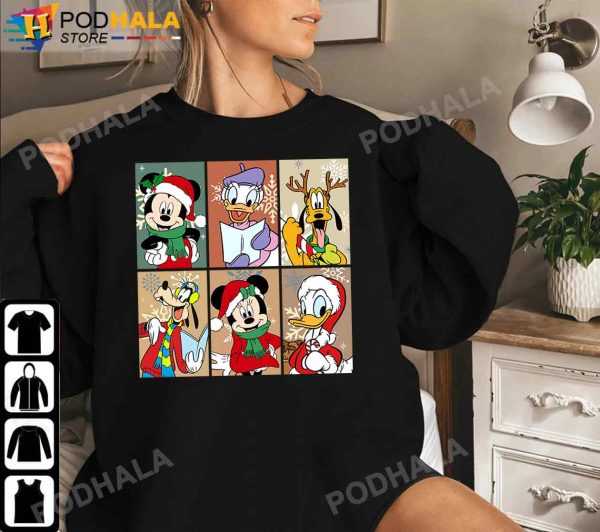 Vintage Mickey and Friends Christmas Squad, Mickey Christmas Shirt