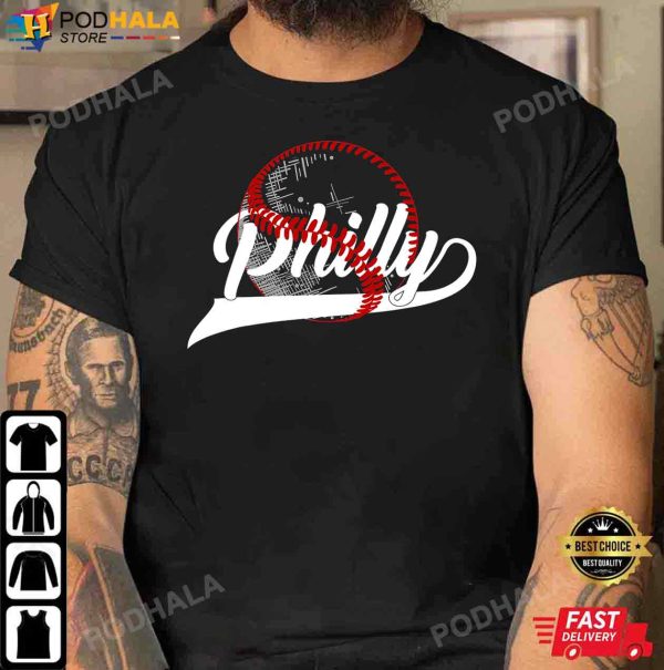 Vintage Philly Baseball Lovers Baseball Fans T-Shirt