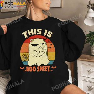 Vintage This Is Boo Ghost Sheet Halloween Costume Sweatshirt Halloween Gifts