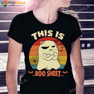 Vintage This Is Boo Ghost Sheet Halloween Costume T-Shirt, Halloween Gifts