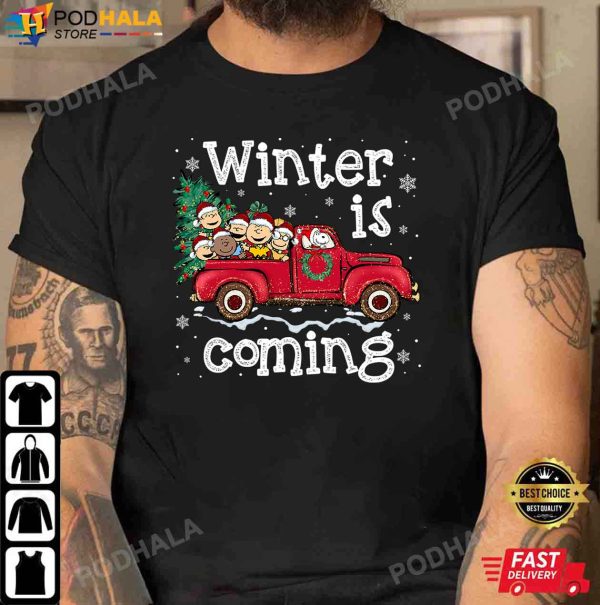Winter Is Coming Peanuts Christmas Characters Snoopy Christmas Shirt