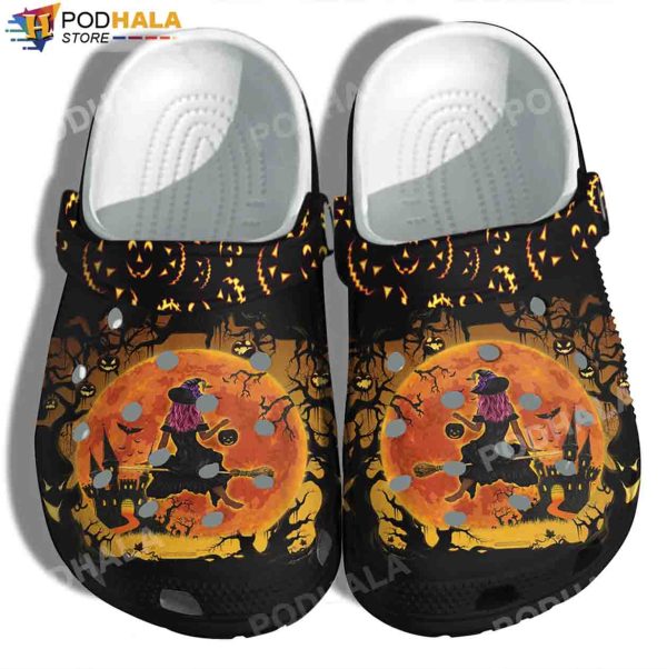 Witch Evil Pumpkin Lady Witch Crocs Halloween Gifts