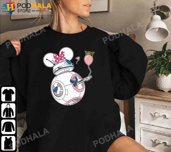 Women Disney Christmas Shirt, Star Wars Mickey Ears Christmas Gifts