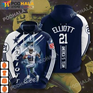 NFL Dallas Cowboys 3D Neon Skull Design Hoodie - Torunstyle