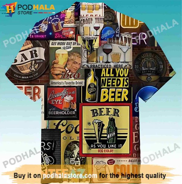 All You Need Is Beer Hawaiian Shirt, Gifts For Beer Drinkers