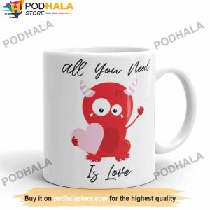 All You Need Is Love Coffee Tea Valentine's Day Mug, Best Valentines Day Gifts