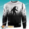 Bigfoot Black and White Bigfoot Ugly Christmas Sweater, Sasquatch Gifts