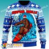 Bigfoot Surfing Swells Bigfoot Ugly Christmas Sweater, Sasquatch Gifts