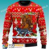 Bigfoot Walking Husky Bigfoot Ugly Christmas Sweater, Sasquatch Gifts