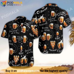 Born To Beer Cheers Beer Hawaiian Shirt, Best Beer Gifts