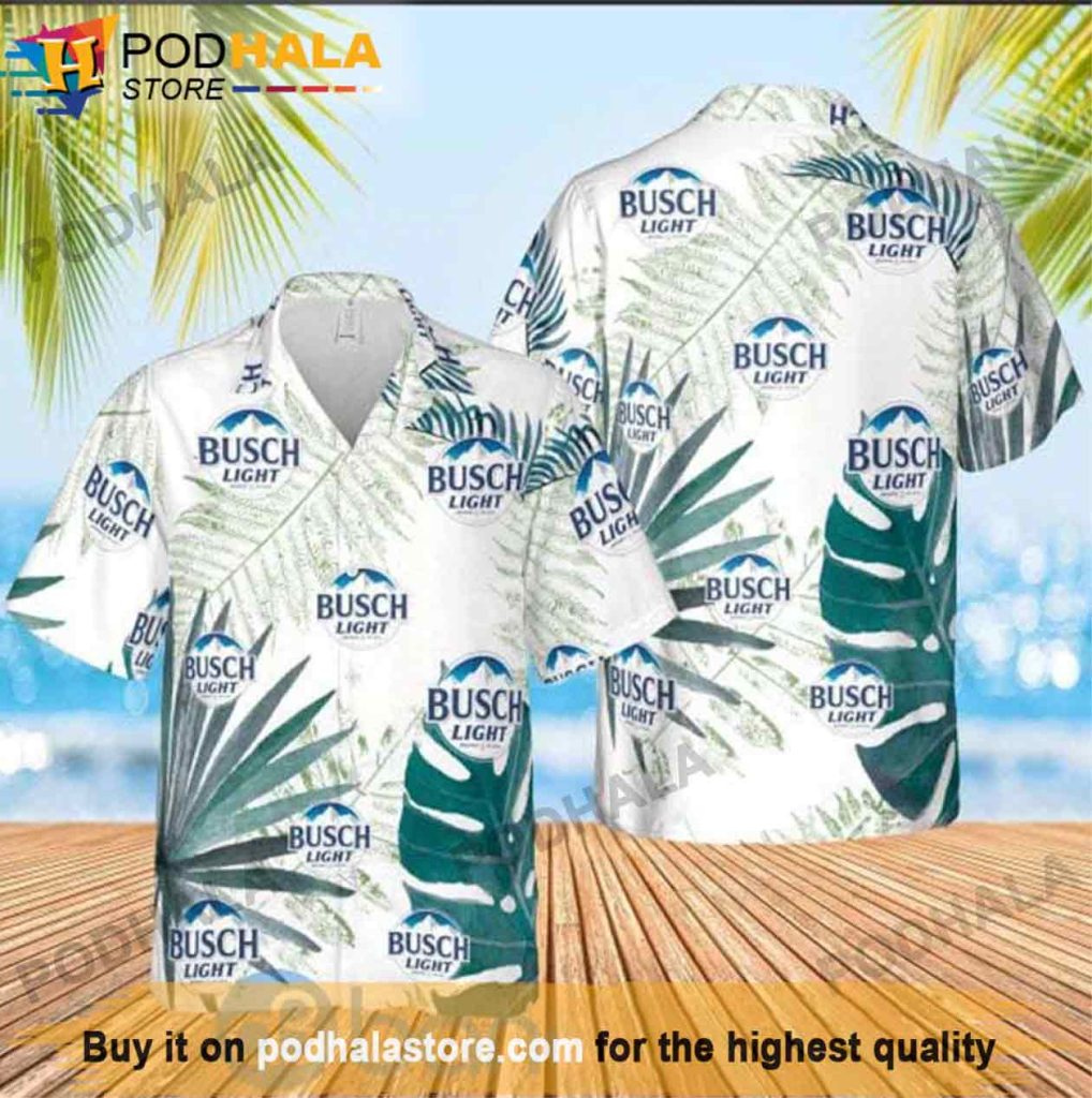 Busch Light Leaves Tropical Beer Hawaiian Shirt, Beer Related Gifts