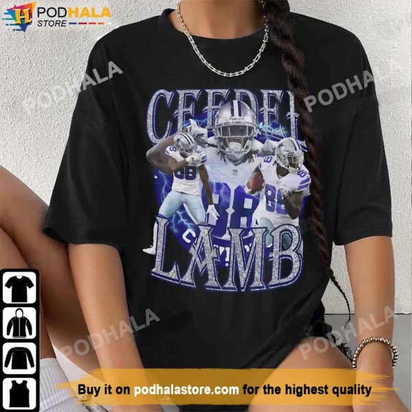 CeeDee Lamb NFL Player Dallas Cowboys Shirt, Cowboys Gifts