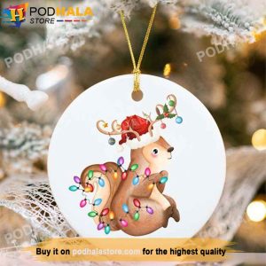 Christmas Squirrel Christmas Ornaments, Cute Animal Family Tree Ornaments