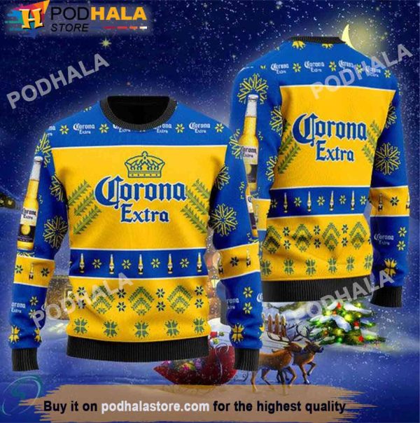 Corona Extra Beer Christmas Sweater, Gifts For Beer Drinkers