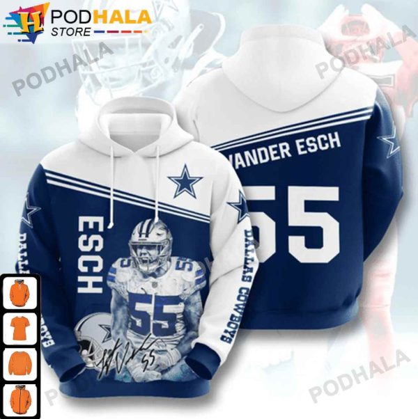 Dallas 55 Vander Esch Signature NFL Dallas Cowboys Christmas Gifts 3D Hoodie