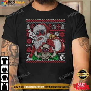 Deadpool Winter Ugly Christmas Funny Christmas T-Shirt