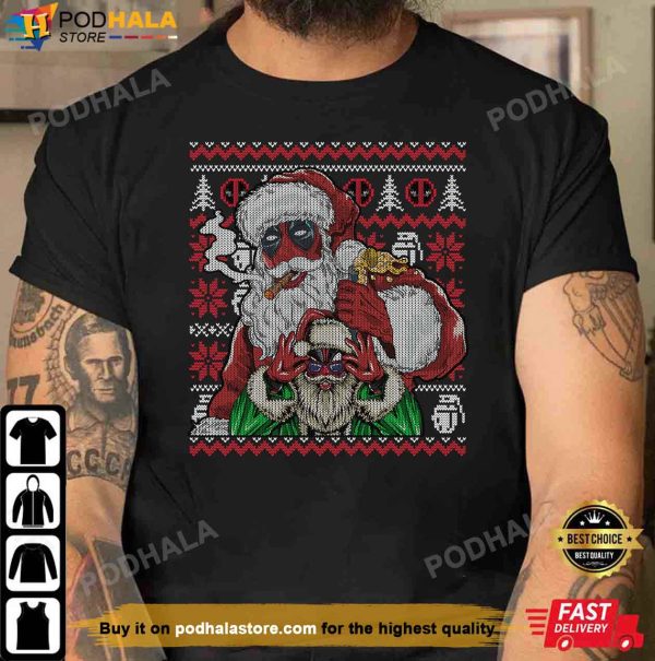 Deadpool Winter Ugly Christmas Funny Christmas T-Shirt